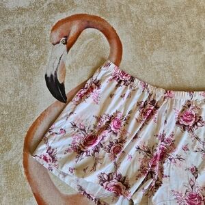 3/$25 Flora Sleepwear Pajama Shorts Soft Stretch Floral XL Cream Pink Red